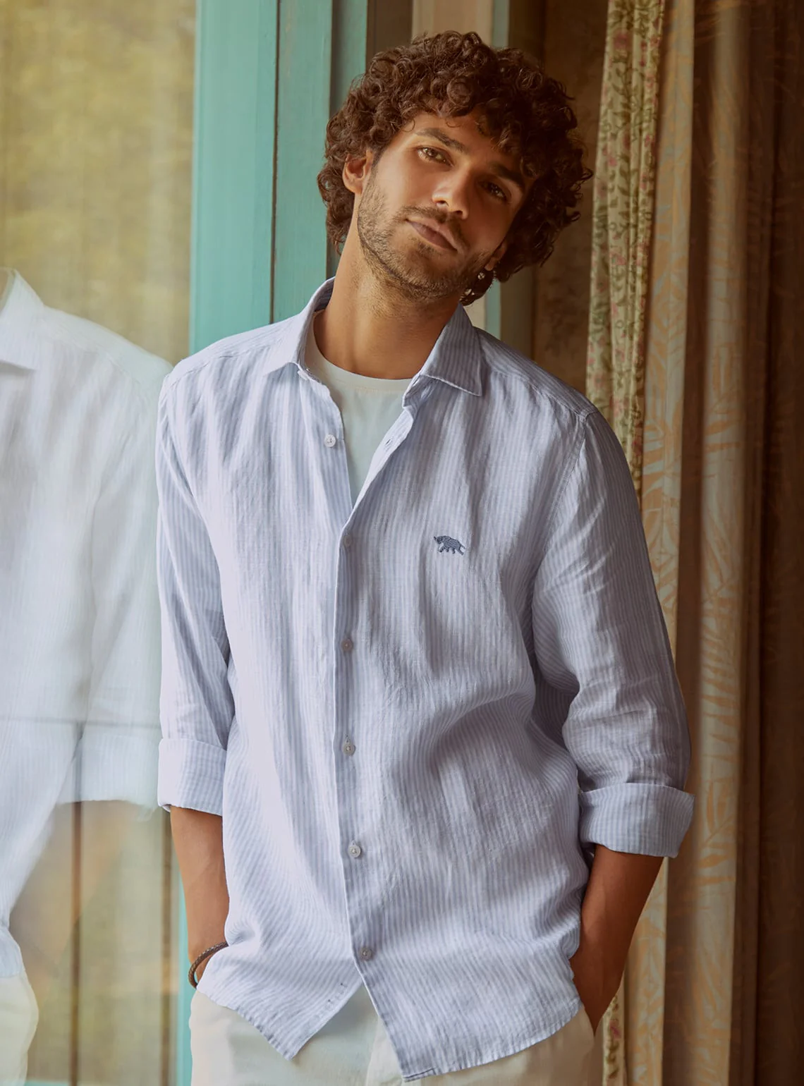Sky Stripes Linen Shirt