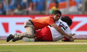 Field invader disrupts play