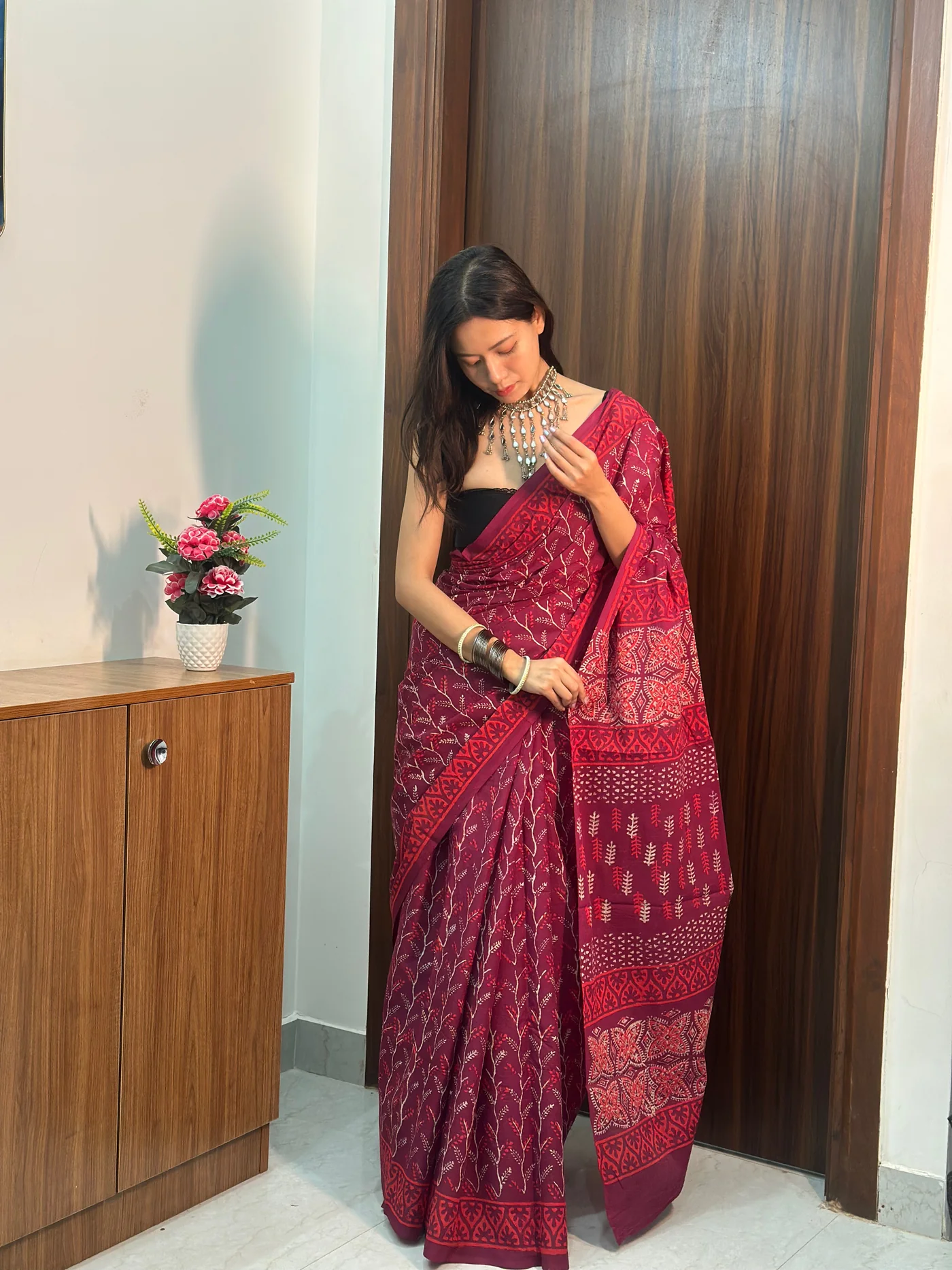 Mulberry Magic Cotton Saree