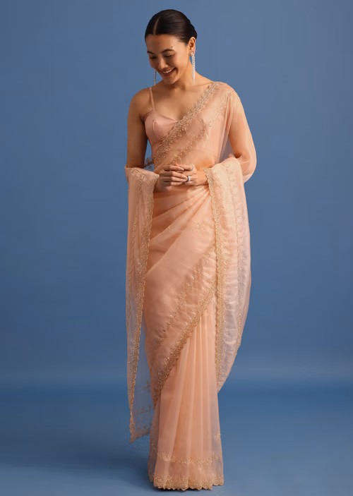 Frosted Peach Tissue Drape