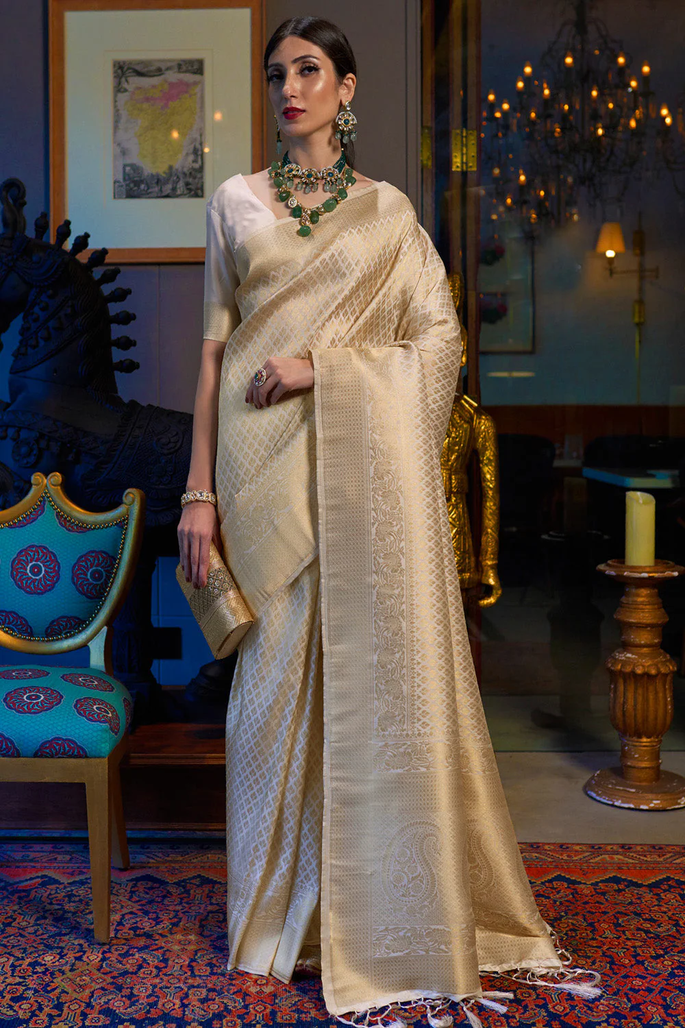 Golden Sand Kanjeevaram Charm