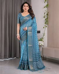 Teal Whisper Handloom Saree