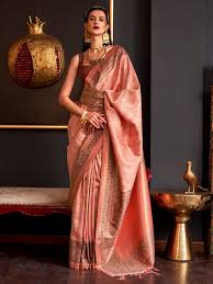 Caramel Peach Festive Silk