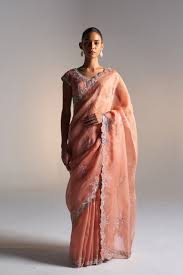 Antique Coral Organza Sheen