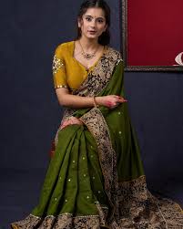 Moss Green Kalamkari Grace