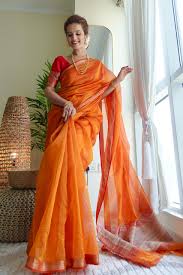 Saffron Grace Chanderi