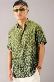 Cactus Green Printed Shirt