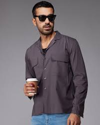 Brushed Charcoal Lounge Shirt