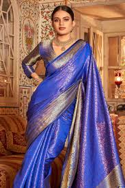 Royal Blue Kanjivaram Silk Saree
