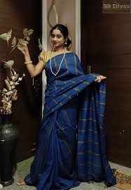 Sapphire Blue Handloom Saree