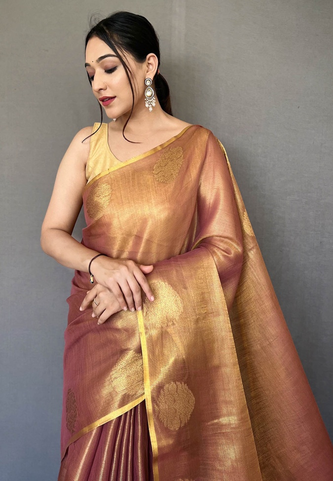 Bronze Copper Banarasi Saree