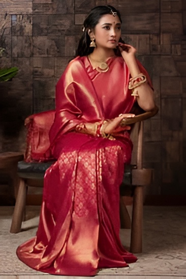 Red Kanjivaram Wedding Saree