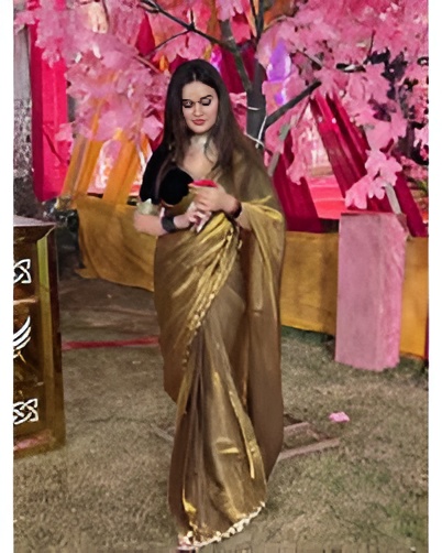 Golden Tissue Festive Saree