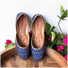 Indigo Bloom Handcrafted Jutti