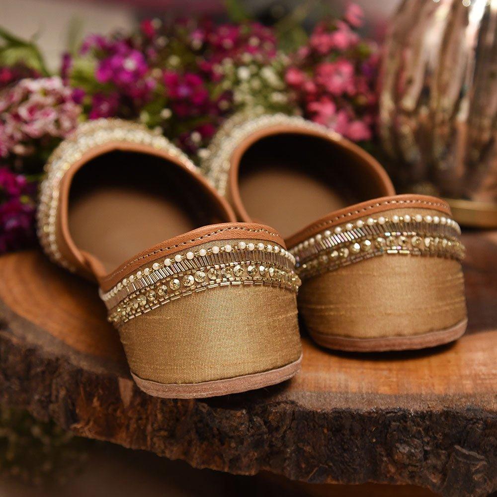 Golden Sunset Bridal Embellished Jutti