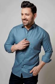 Cobalt Blue Slim Fit Shirt