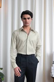 Ivory Mist Slim Shirt