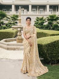 Ivory Zari Tissue Saree
