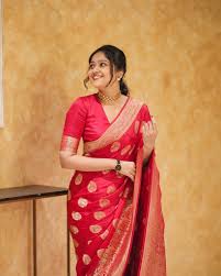 Classic Red Silk Saree
