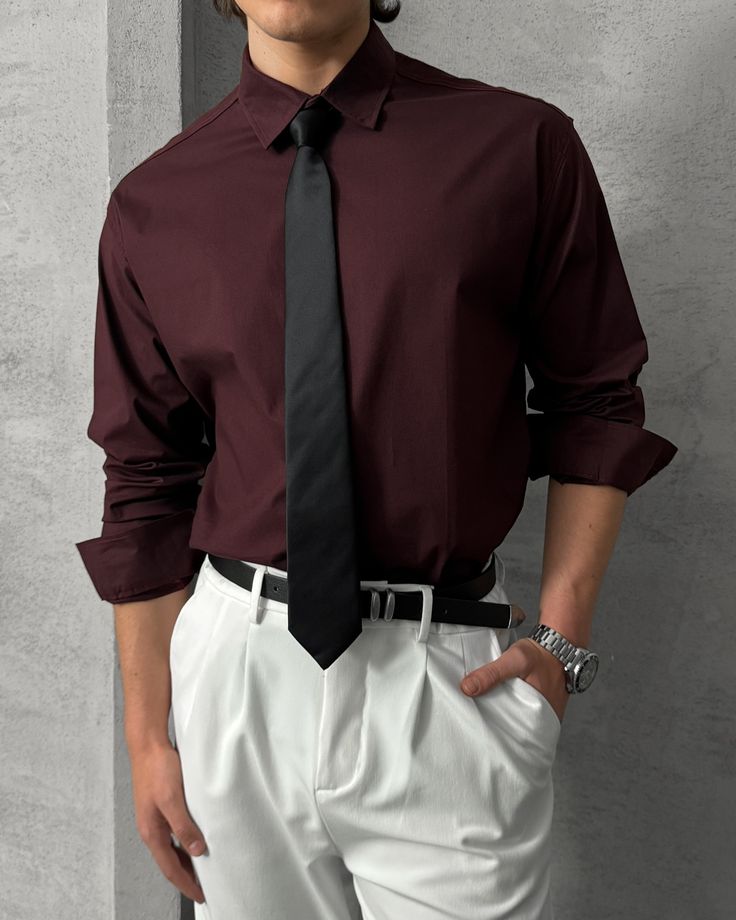 Deep Maroon Formal Shirt