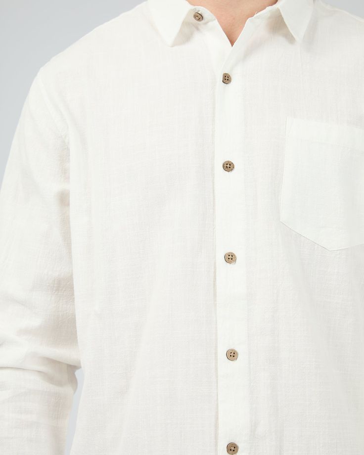 Arctic White Textured Shirt