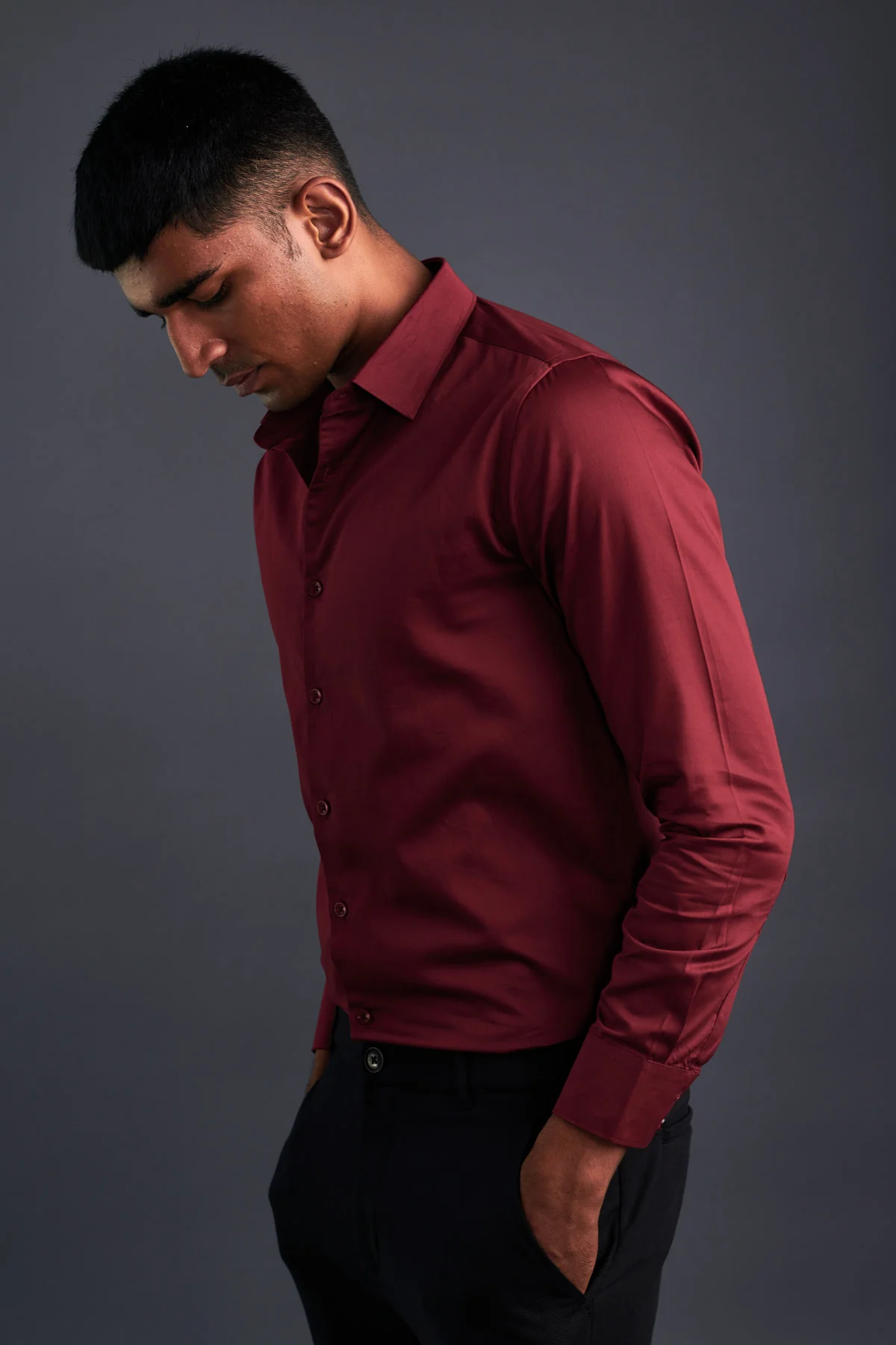 Classic Burgundy Formal Shirt
