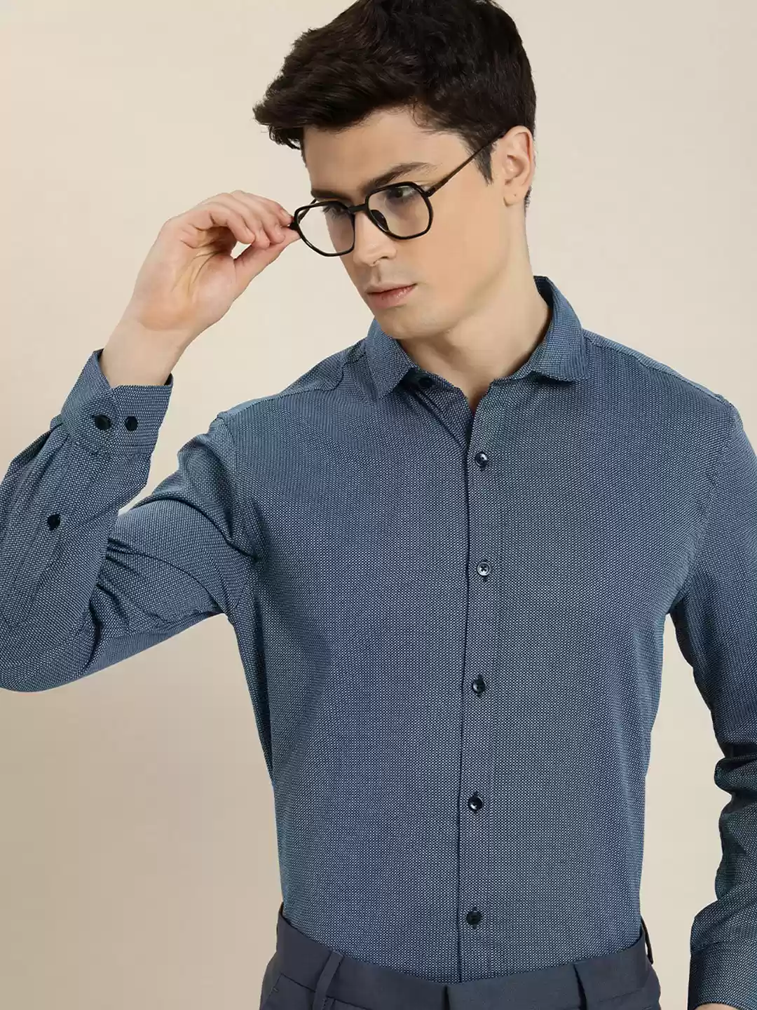 Charcoal Blue Formal Shirt