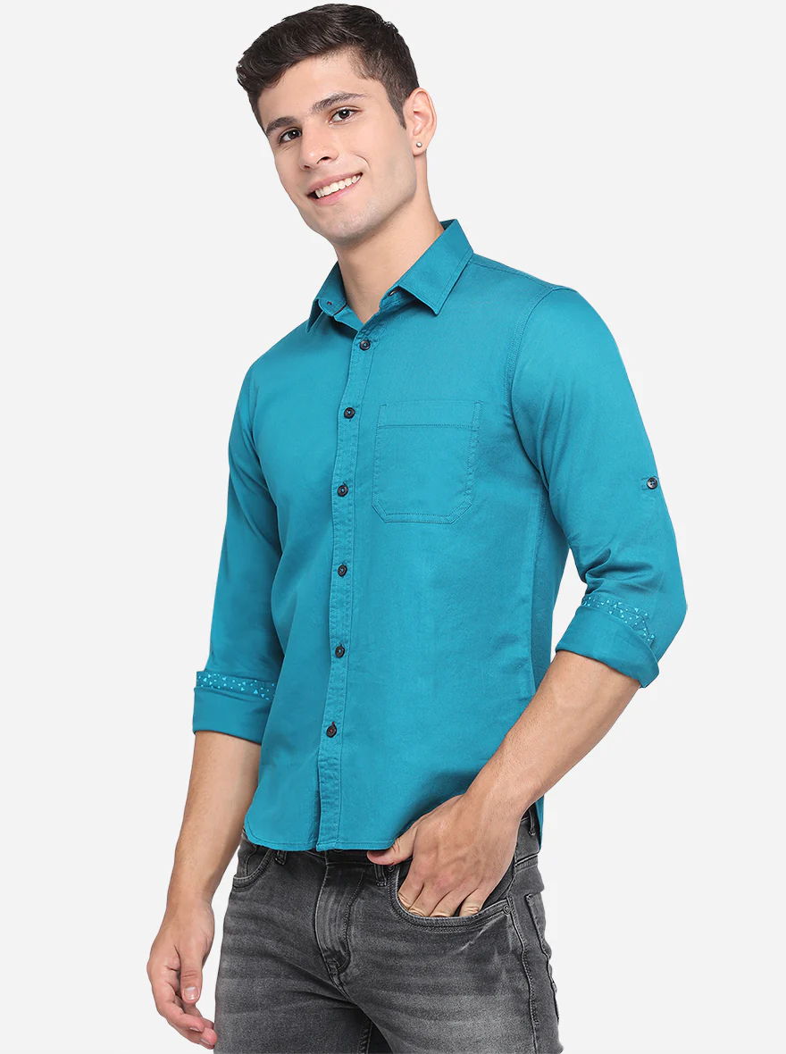 Ocean Teal Casual Shirt
