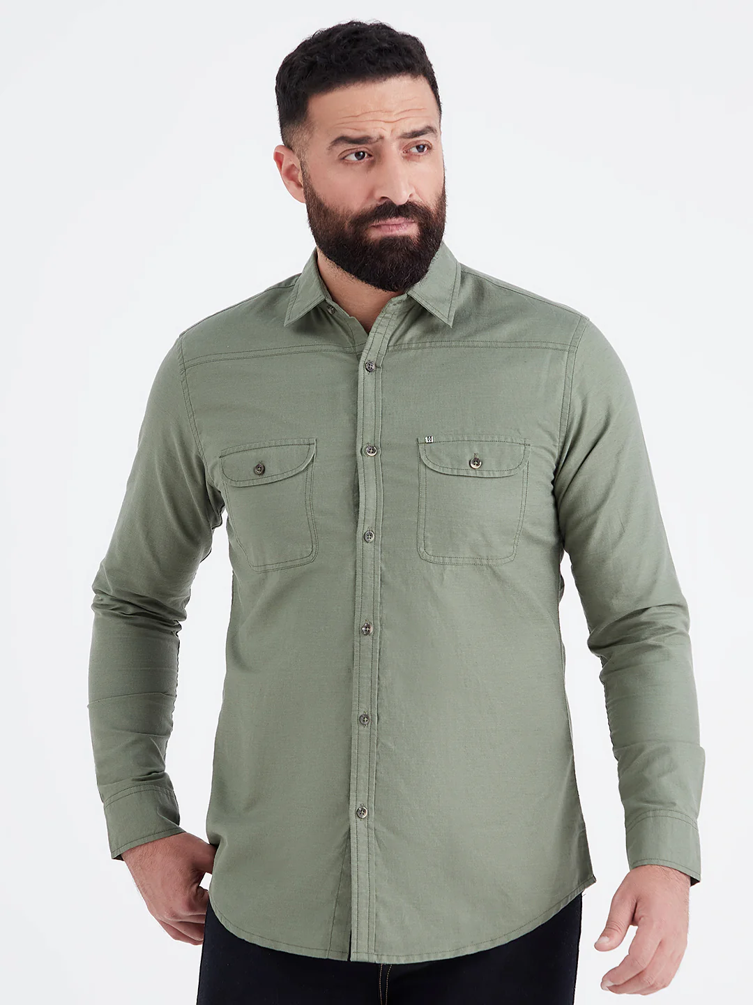 Forest Olive Formal Shirt