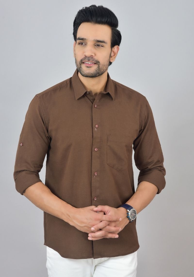 Coffee Taupe Casual Shirt