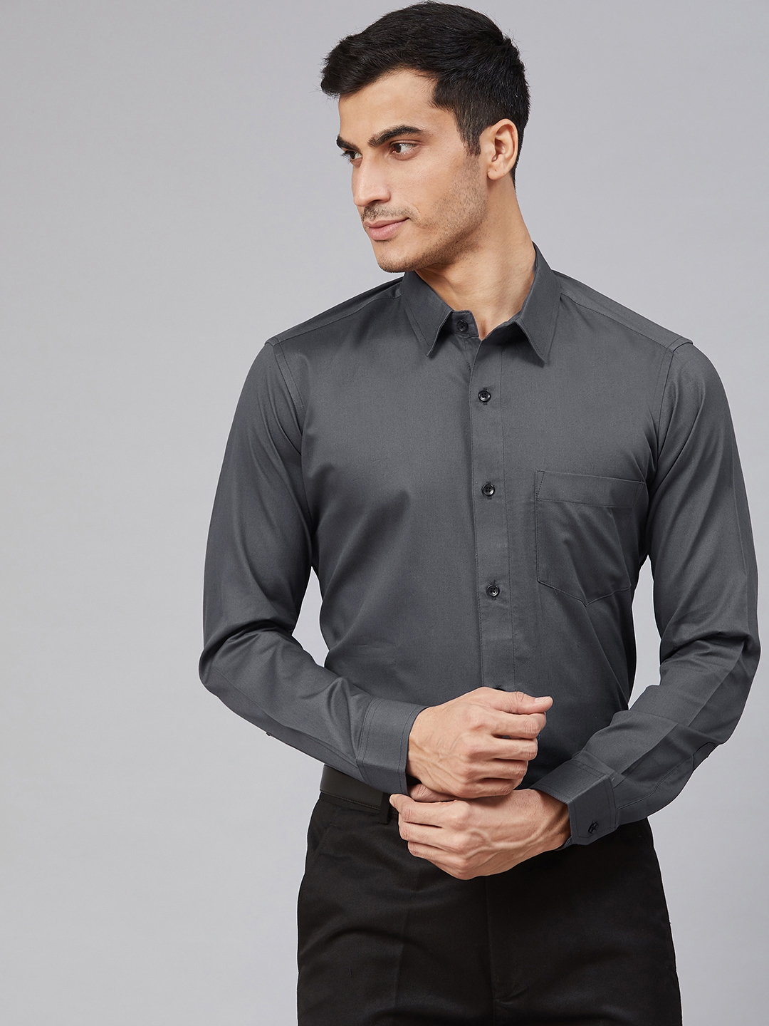 Charcoal Grey Slim Shirt