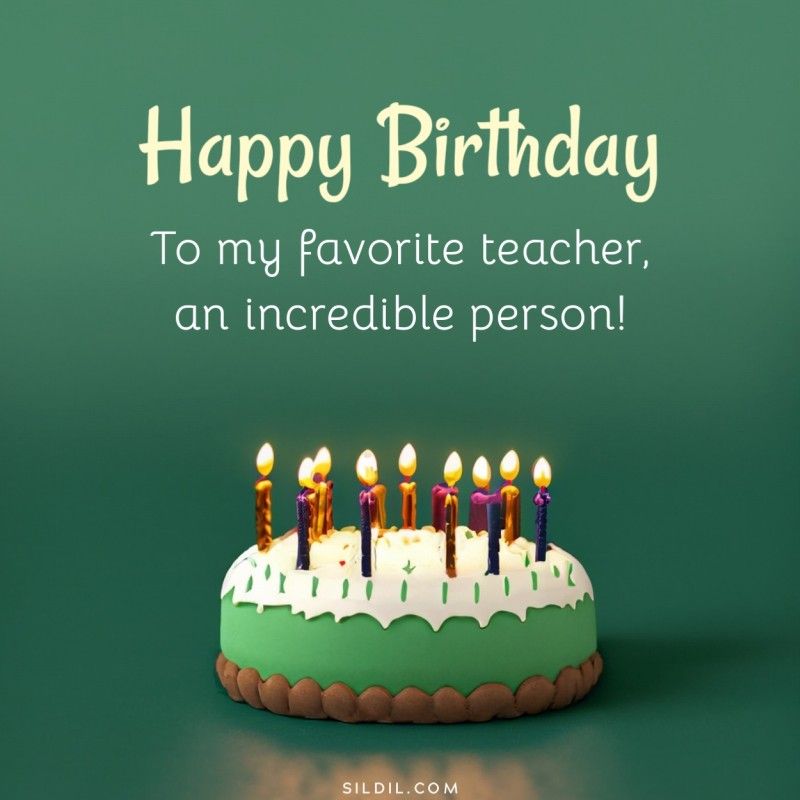 Birthday Wishes for Teachers