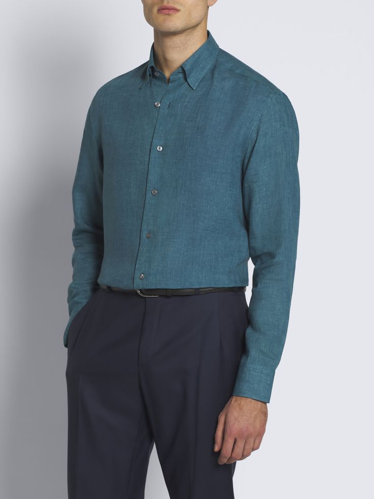 Teal Breeze Casual Shirt