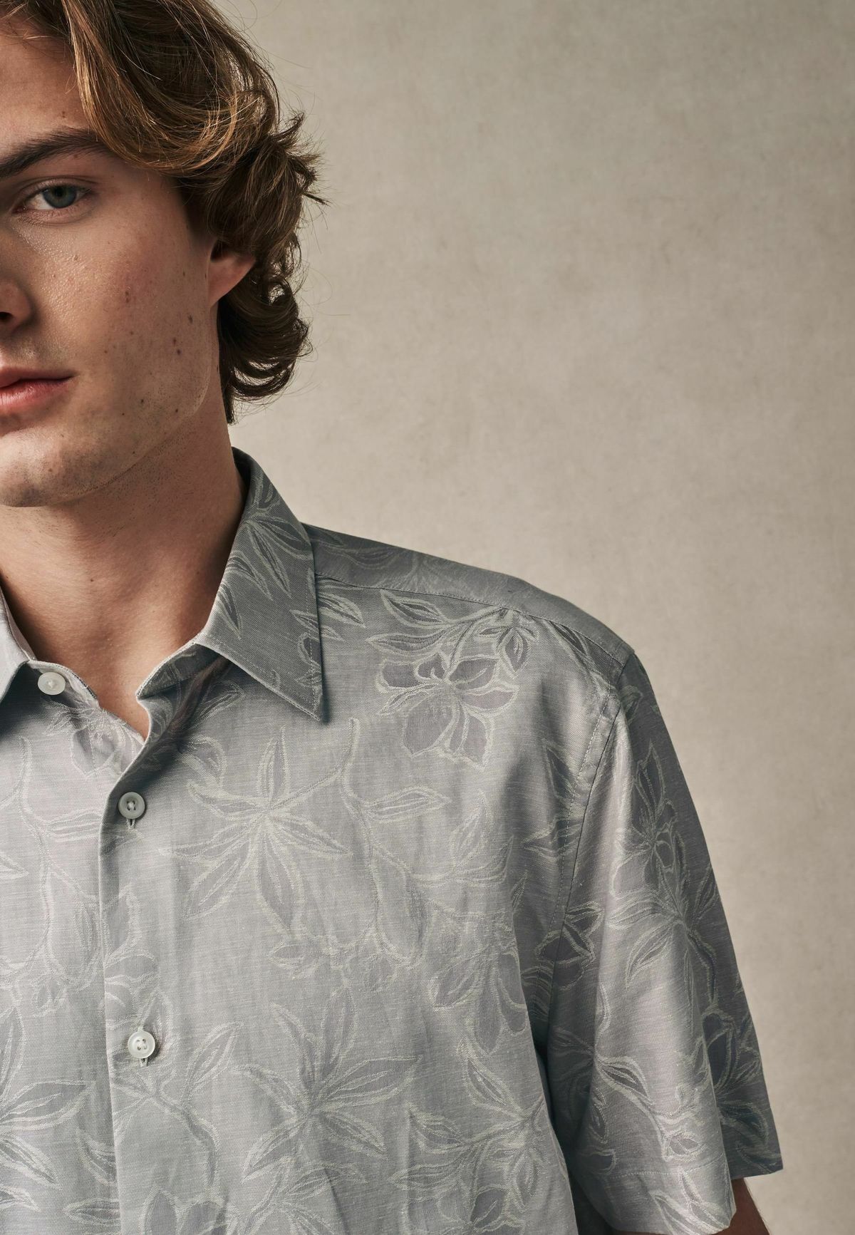 Misty Grey Cotton Shirt