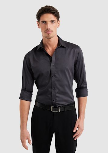 Charcoal Grey Twill Shirt
