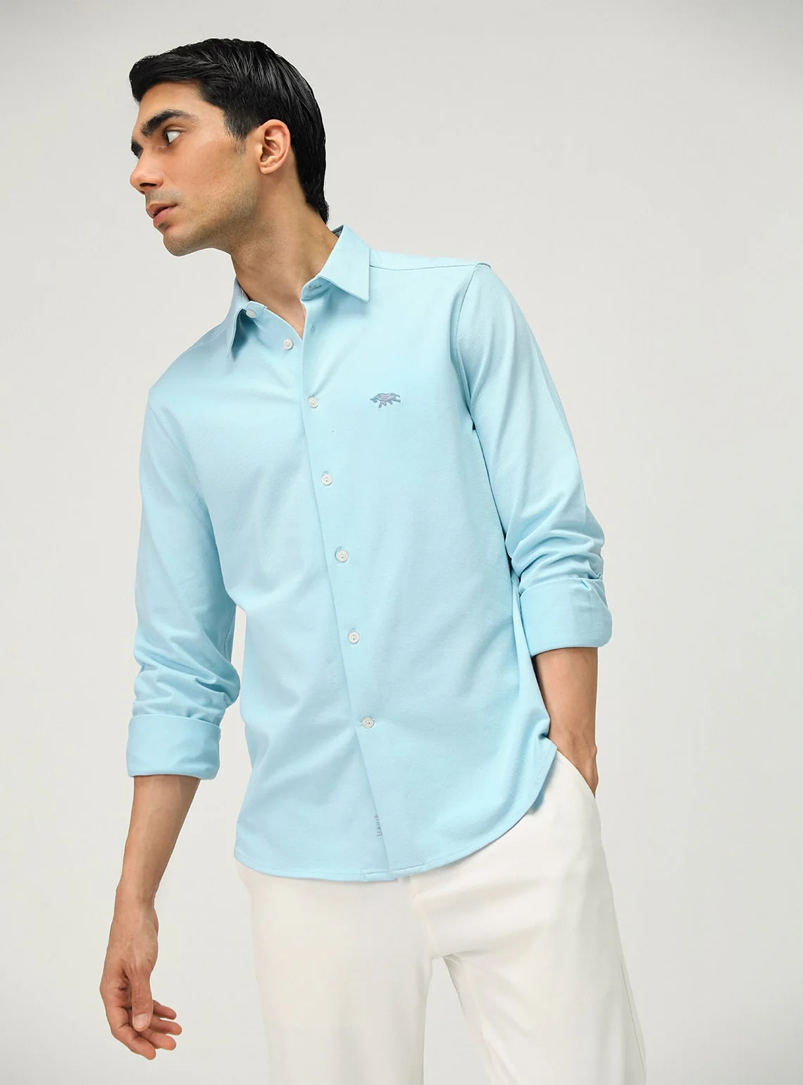 Ice Blue Casual Shirt