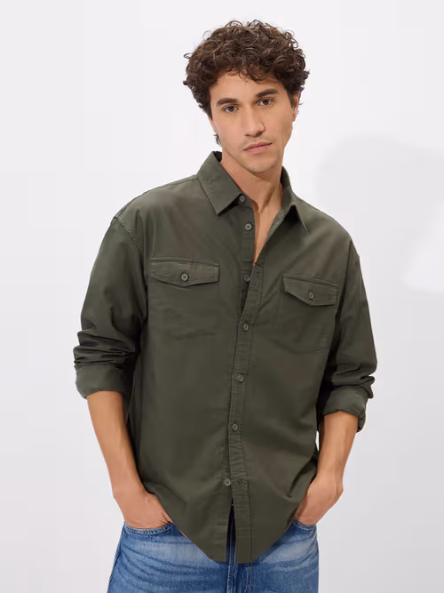 Olive Green Utility Shirt