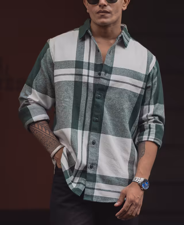 Forest Green Check Shirt