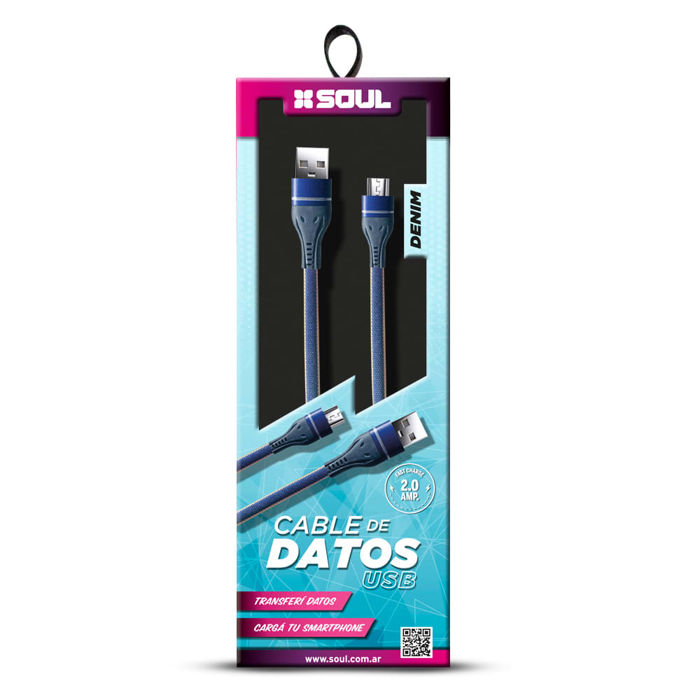 CABLE MICRO USB Denim 1mt SOUL