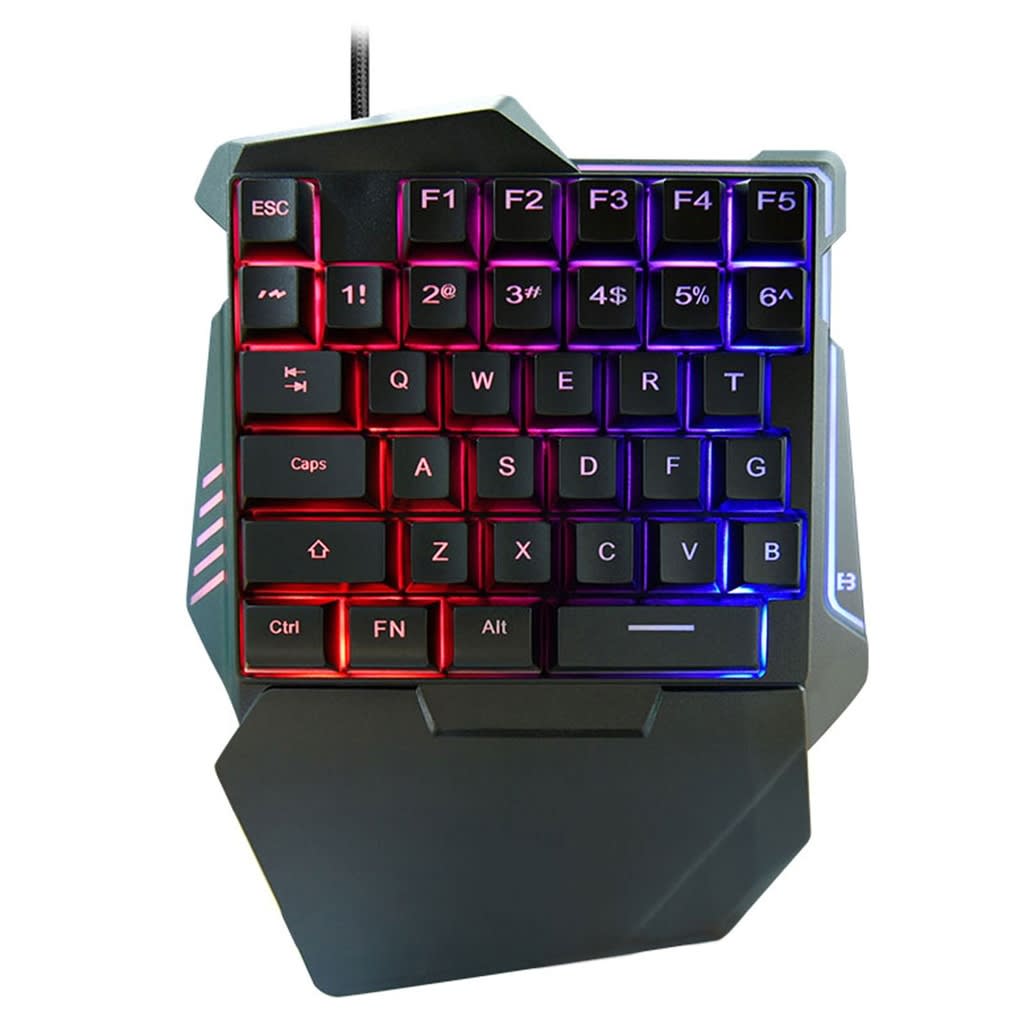 TECLADO UNA MANO CON RGB - imagen 1