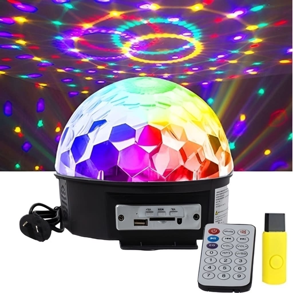 MEDIA ESFERA LED CON PARLANTE INALAMBRICO - imagen 1