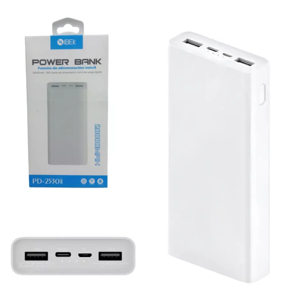 CARGADOR PORTATIL 20.000MAH IBEK PD-2530