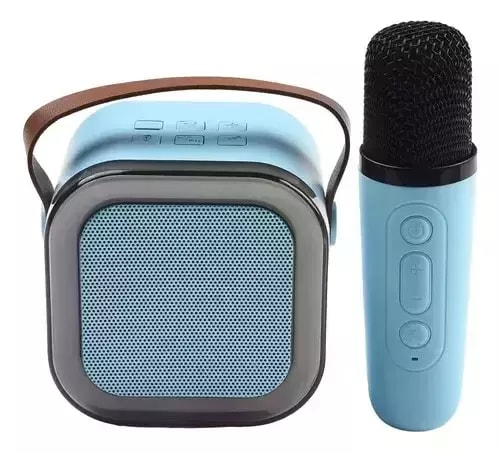 PARLANTE KARAOKE K12 CON UN MICROFONO