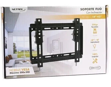 SOPORTE TV FIJO 14   Y 43" 25KG NM-ST31