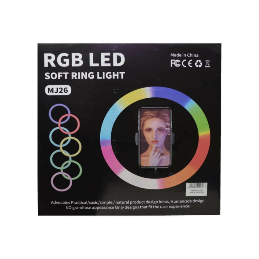 ARO DE LUZ 26CM MJ26 RGB/CALIDA/FRIA SIN TRIPODE - imagen 1