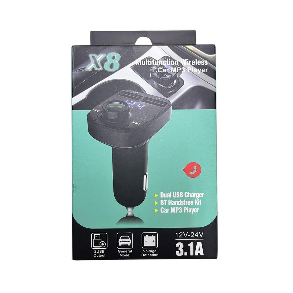 RECEPTOR BLUETOOTH PARA AUTO Y CARGADOR X8 - imagen 1