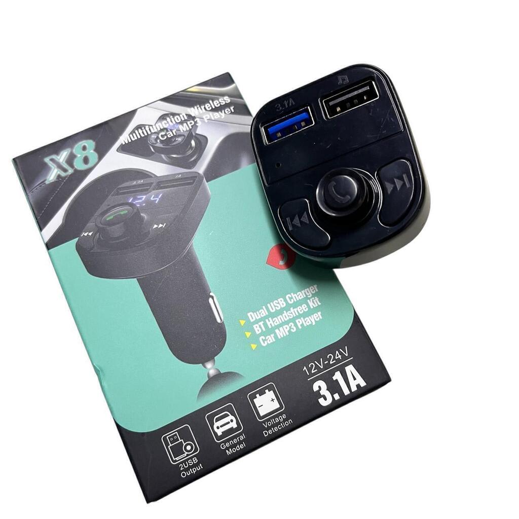 RECEPTOR BLUETOOTH PARA AUTO Y CARGADOR X8 miniatura 2