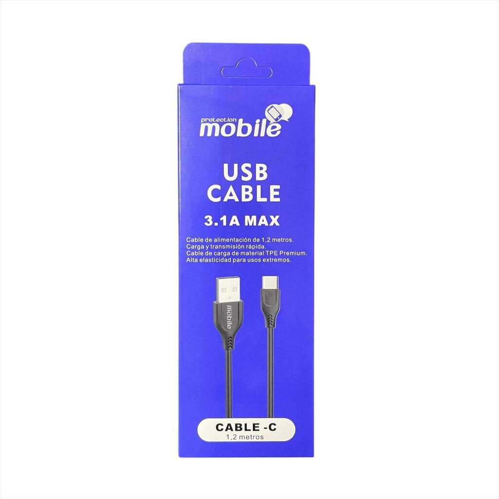 CABLE MOBILE USB- C 3.1 CARGA RAPIDA 1.2MT
