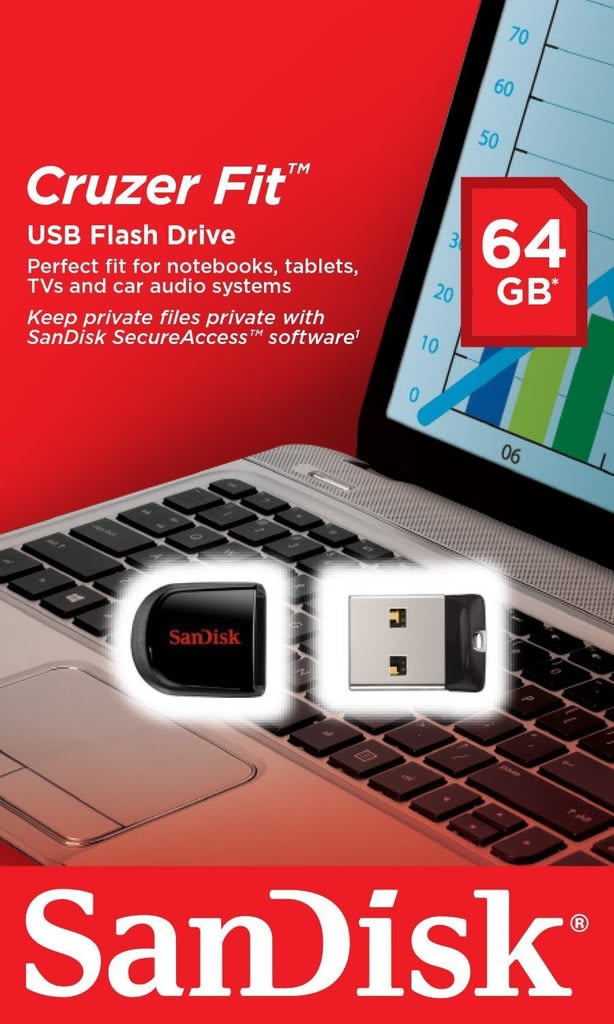PENDRIVE 64GB NANO FIT SANDISK - imagen 1