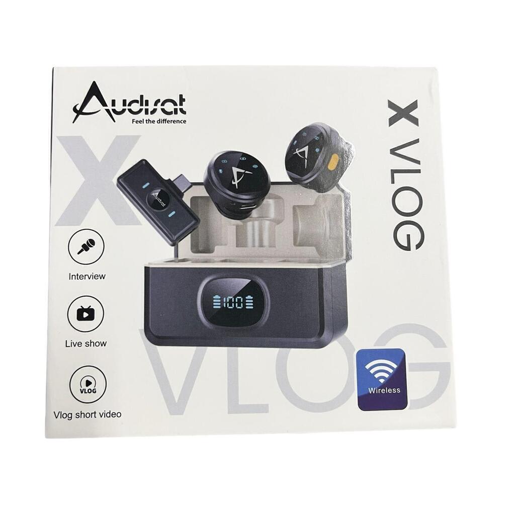 MICROFONO INALAMBRICO CORBATERO AUDISAT XVLOG USB C miniatura 2
